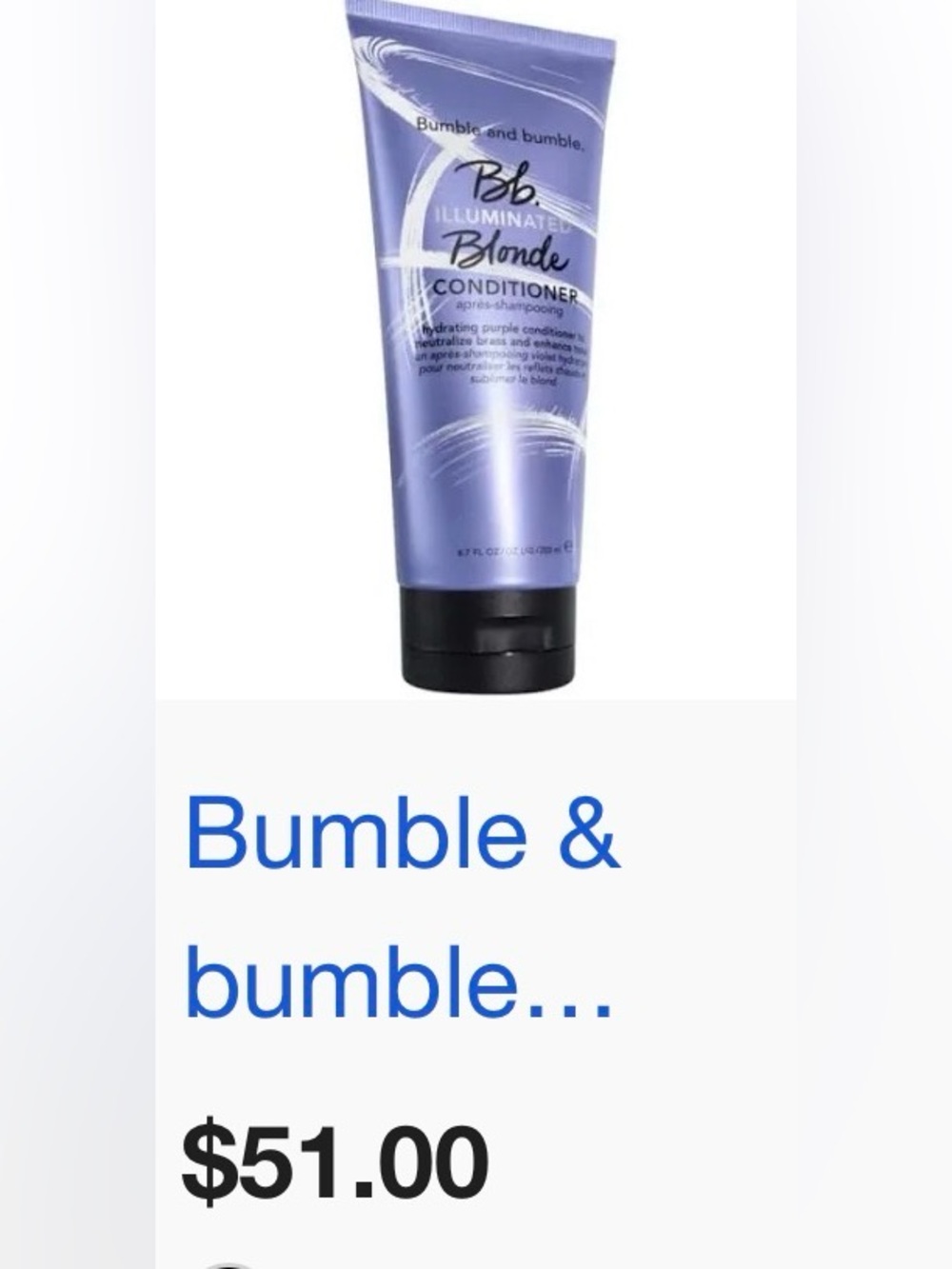Bumble and bumble Illuminated Blonde Conditioner — Lavender Purple